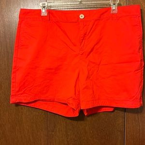 Red chino lane bryant shorts